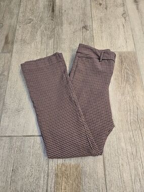 Old Navy Burgundy & Black Micro Checker Dress Pants